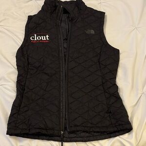 The North Face Women's Black Quilted Vest with Logo